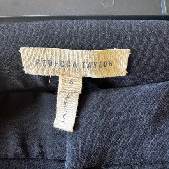 Rebecca Taylor Ava Techy Pants in Black Tuxedo Crop - Picture 4 of 14